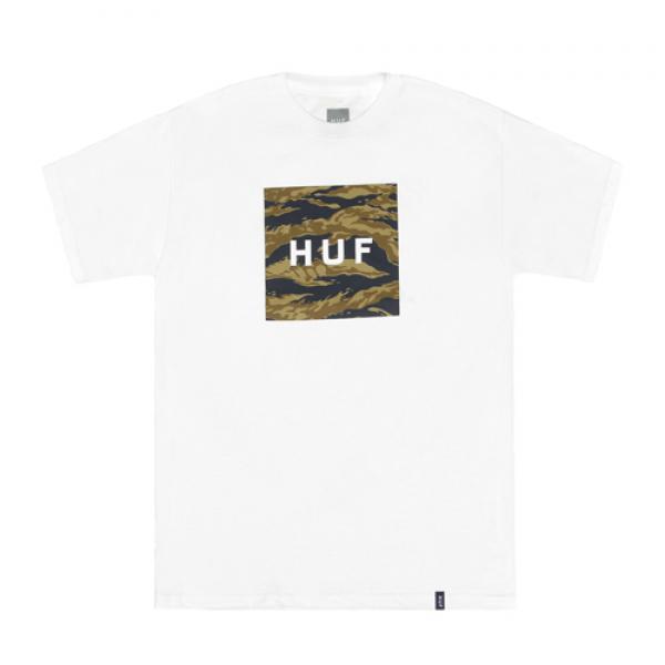 TIGER CAMO BOX LOGO TEE-WHT